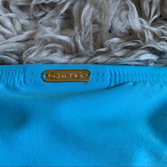 CALVIN KLEIN Bikini bottom blue ruched side S - Picture 4 of 6